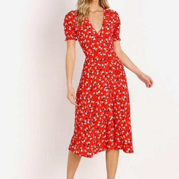 faithfull ari floral midi dress